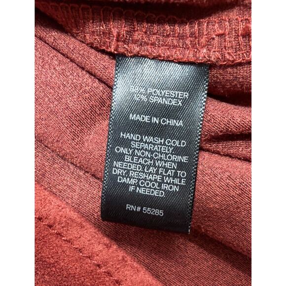 Express Red Faux Suede Fringe Dress Size Extra Small - Picture 6 of 6